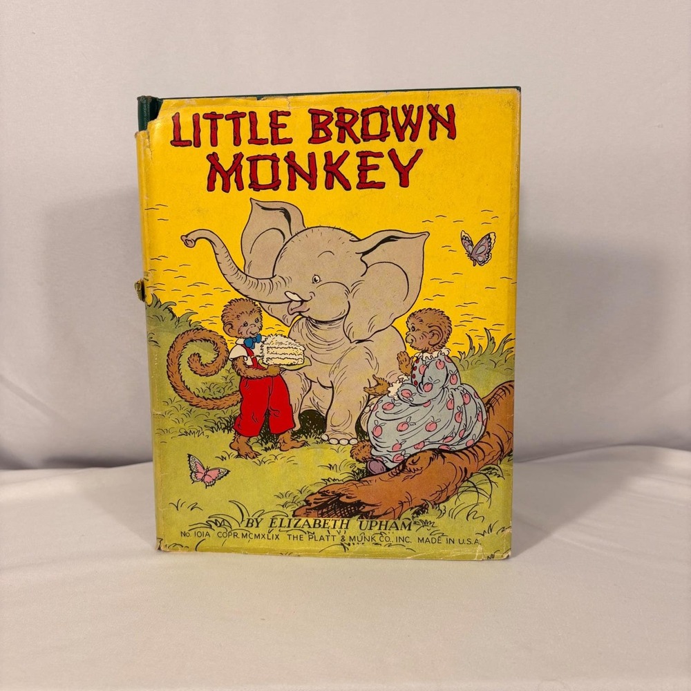 Vintage 1949 Little Brown Monkey Elizabeth Upham Platt & Munk Childrens Book